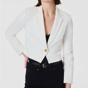 Spanx pointe crop blazer cloud M nwt